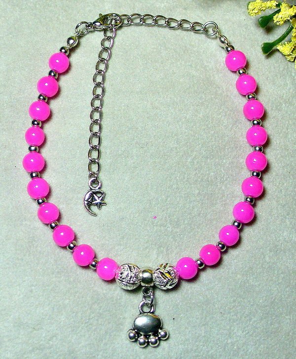 Hunde-Halskette Türkis Pink