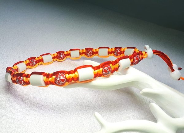 EM-Keramik Halsband rot/orange
