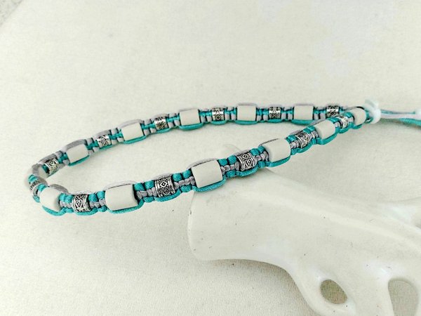 EM-Keramik Halsband mint/hellgrau
